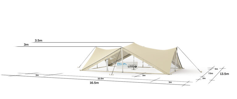 Tente nomade Ukoo 79m2 4 côtés au sol